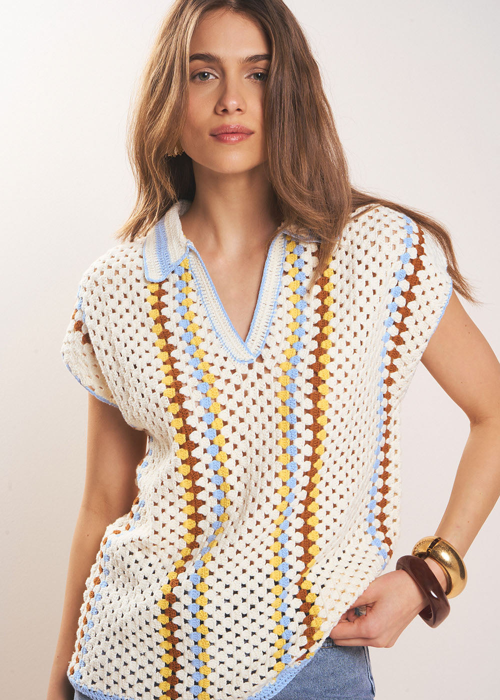 MUFLIER Pull en crochet - 1 - Sud Express - Sud Express