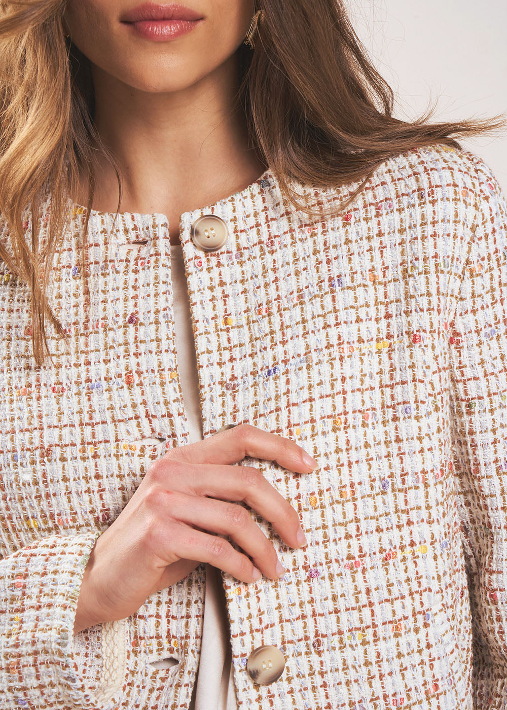 VELINA Structured tweed jacket - 2 - Sud Express - Sud Express