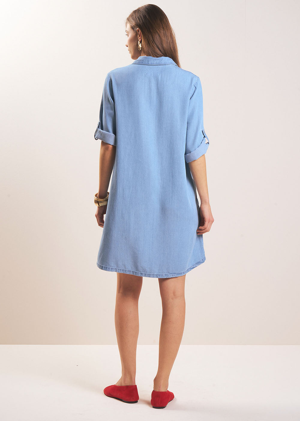 RAMYA Denim short dress - 3 - Sud Express - Sud Express