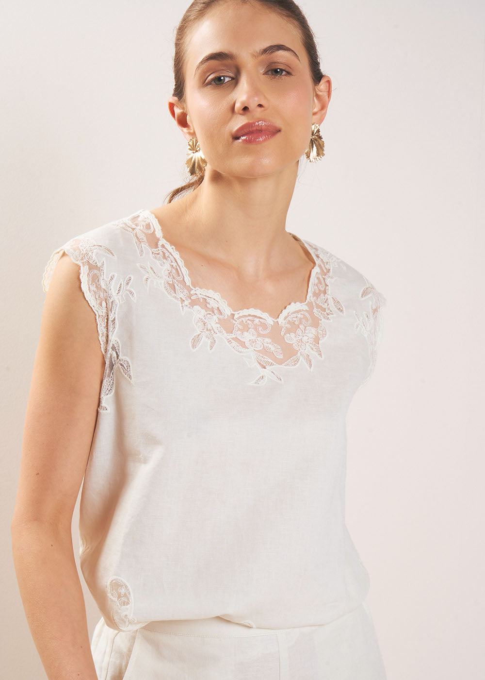 TASTEPH Lace insert top - 4 - Sud Express - Sud Express