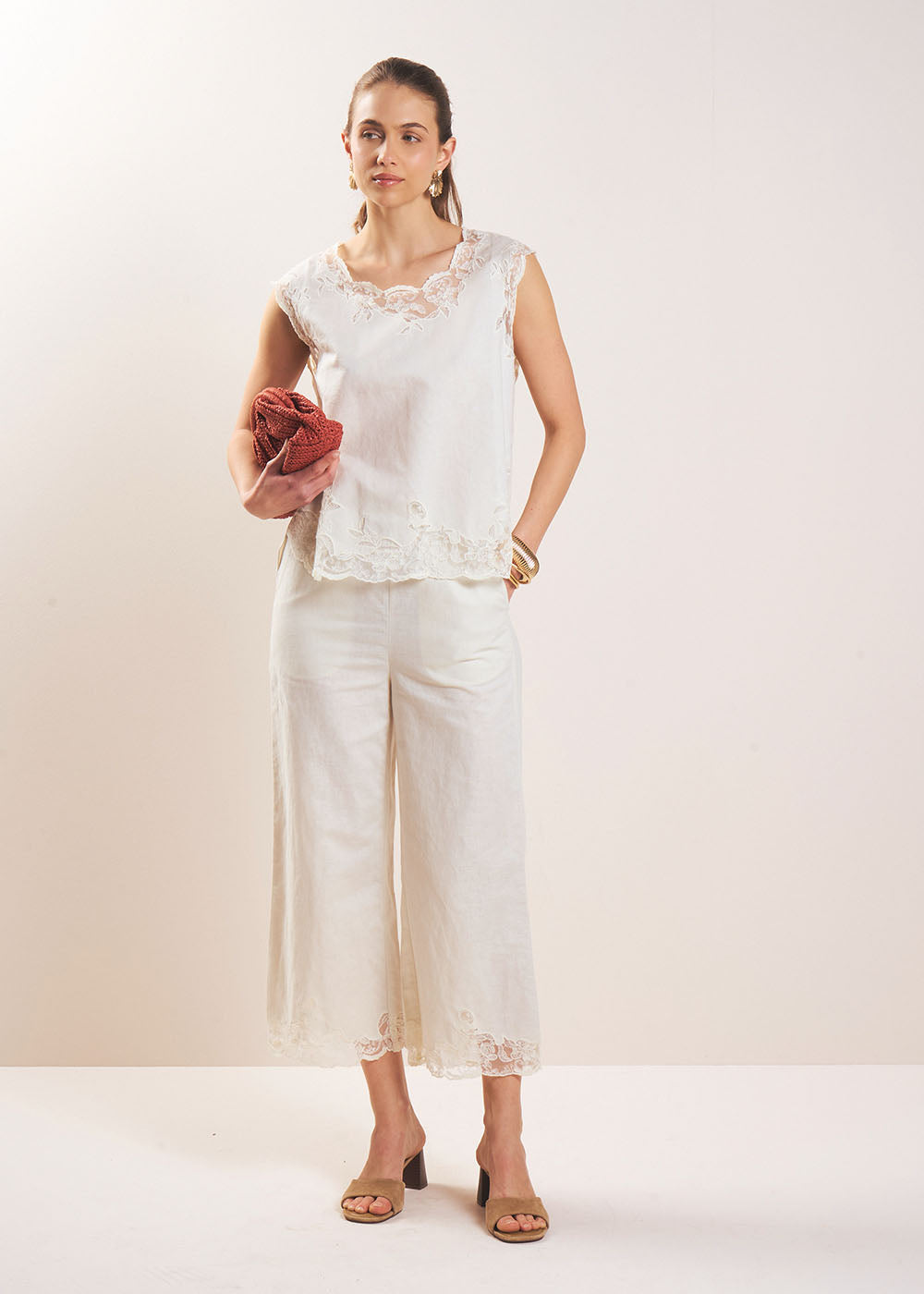Lace insert top - Sud Express - 5 - Sud Express
