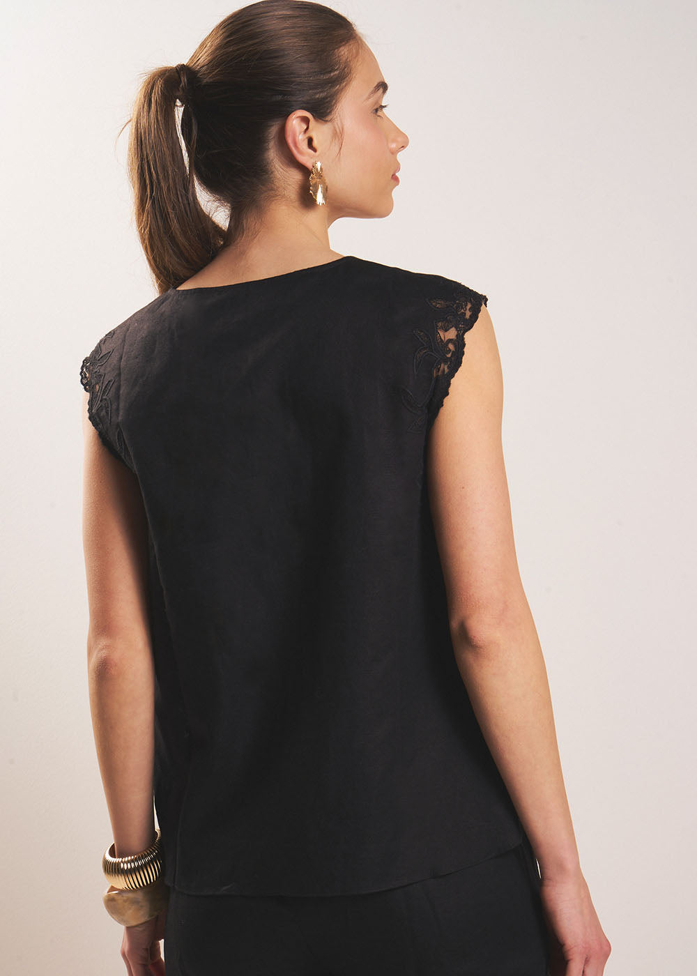 Lace insert top - Sud Express - 3 - Sud Express