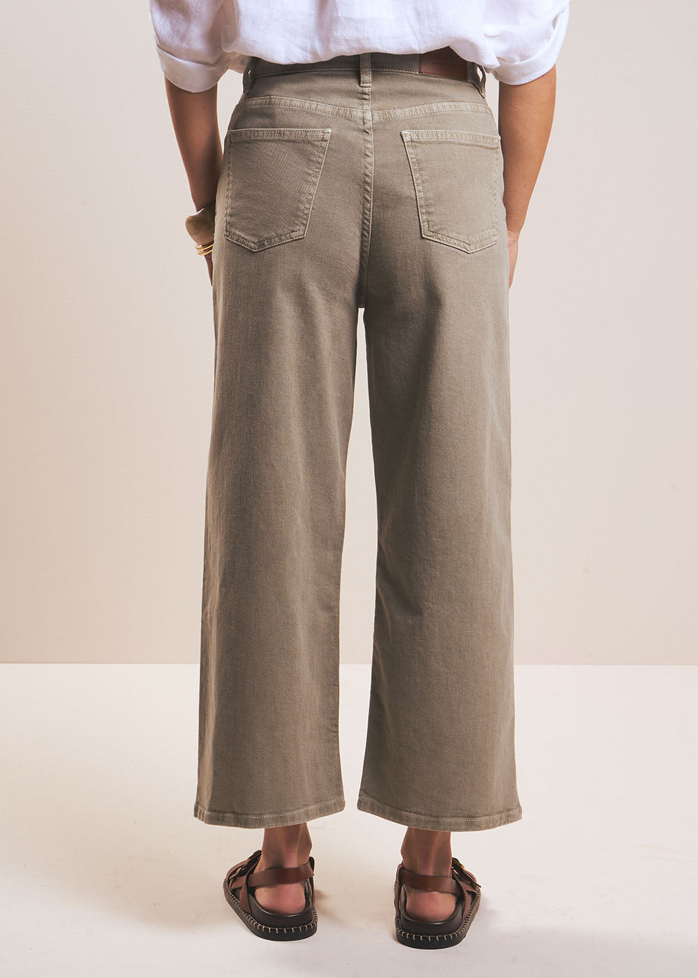 High-waisted wide-leg 7/8 jeans - Sud Express - 3 - Sud Express