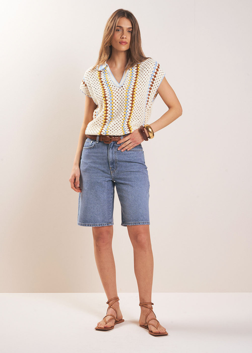 BRENDA Bermuda in denim - 1 - Sud Express - Sud Express