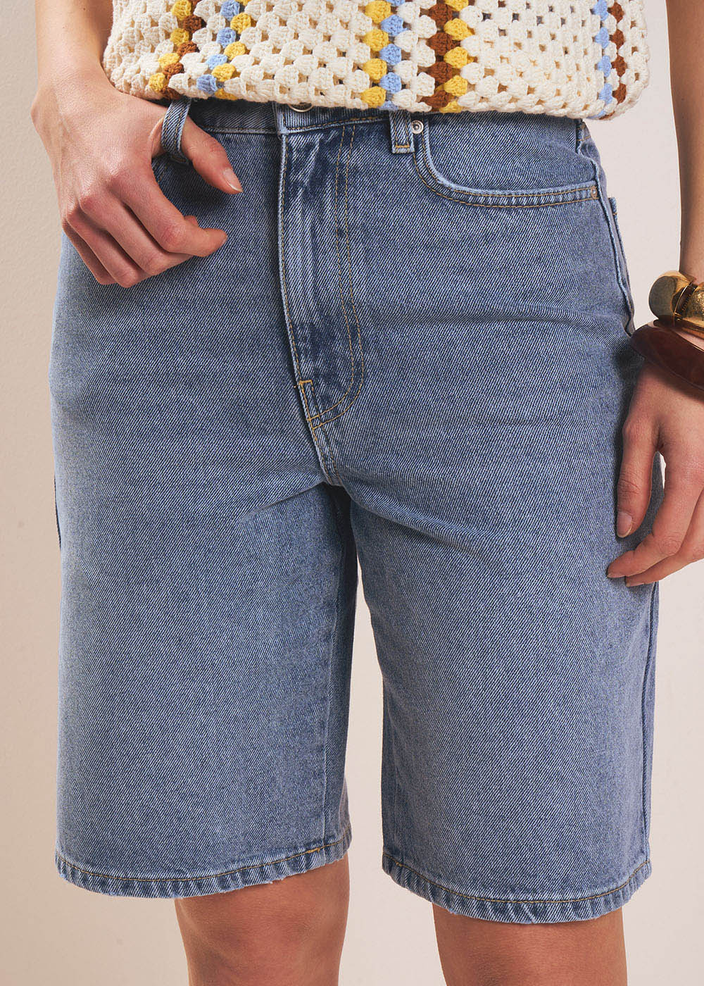 BRENDA Bermuda in denim - 2 - Sud Express - Sud Express