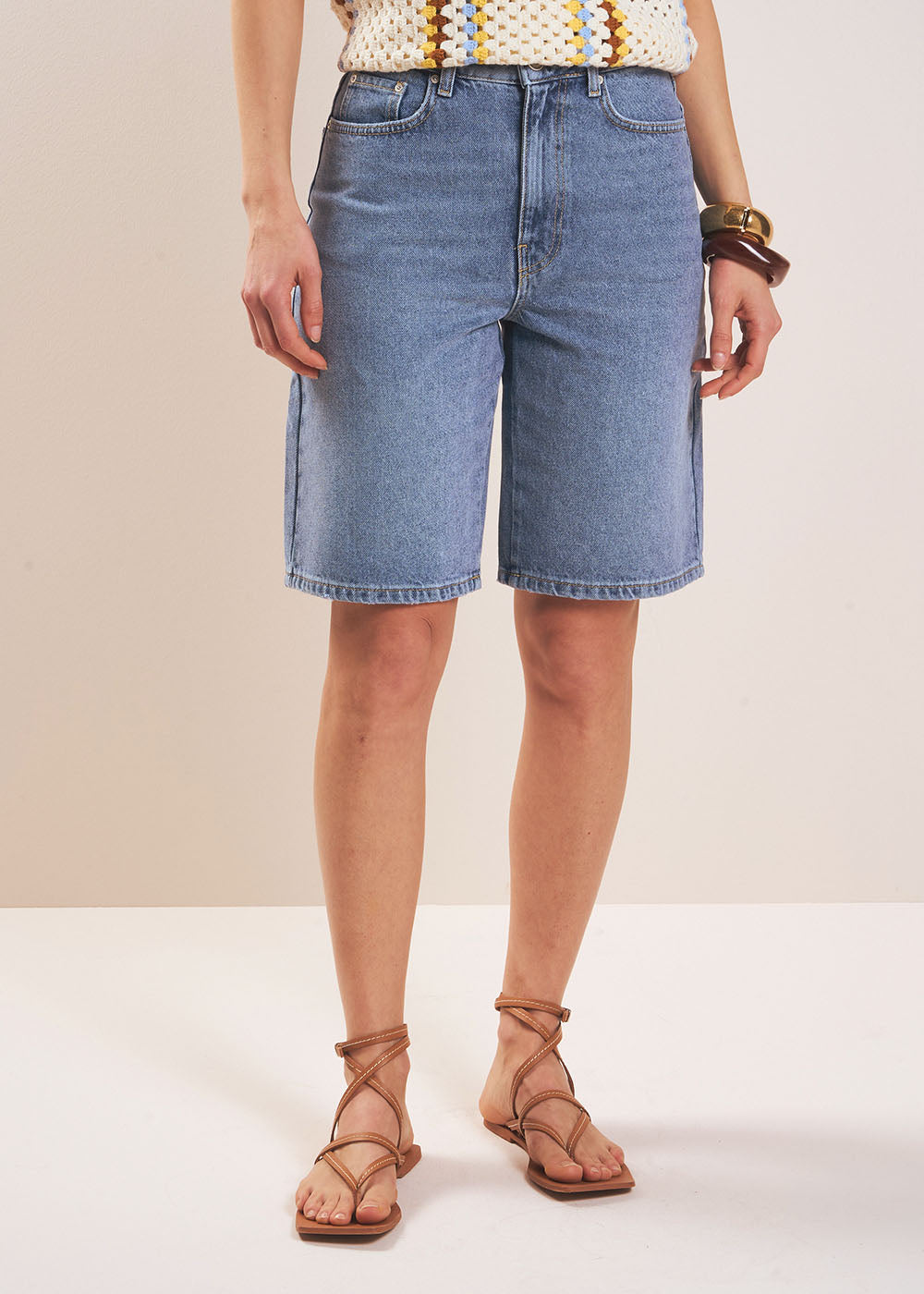 BRENDA Bermuda in denim - 4 - Sud Express - Sud Express