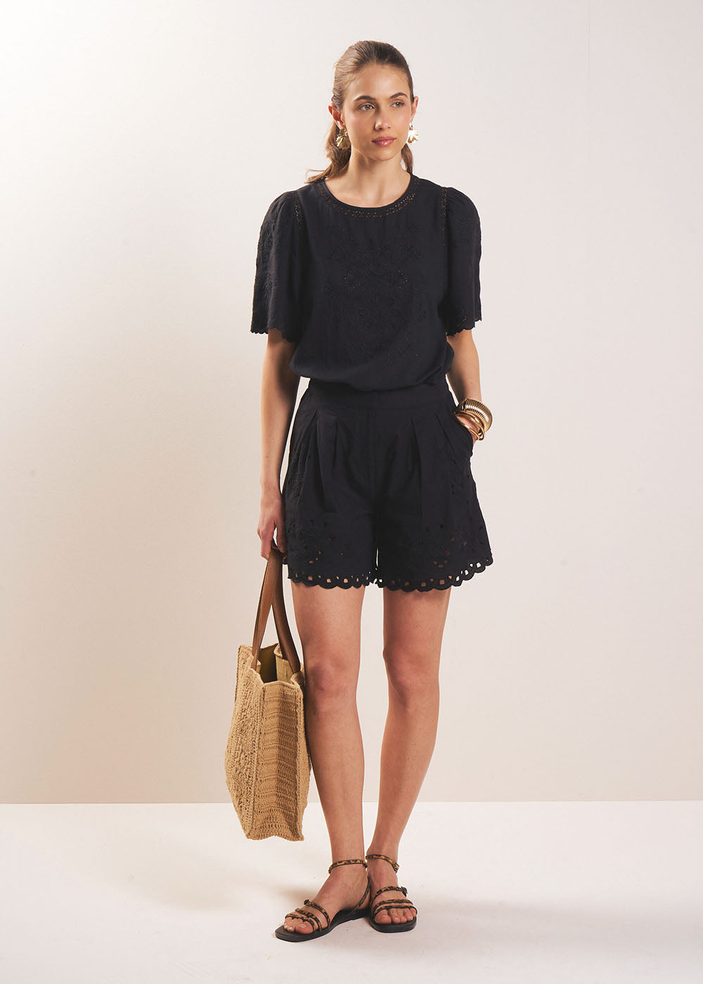 SAPA Embroidered Shorts - 1 - Sud Express - Sud Express