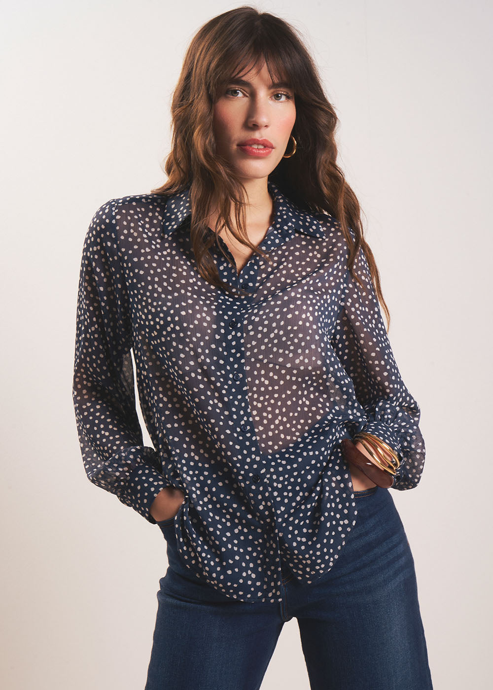 CALOLY Polka dot shirt - 1 - Sud Express - Sud Express