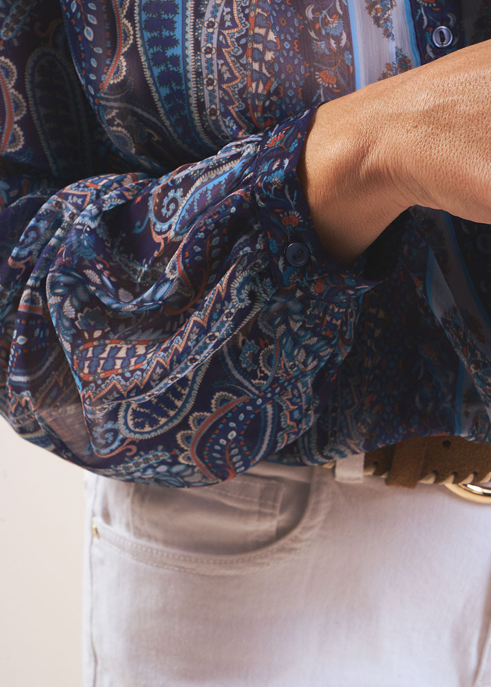 CINDILA Long-sleeved printed blouse - 4 - Sud Express - Sud Express