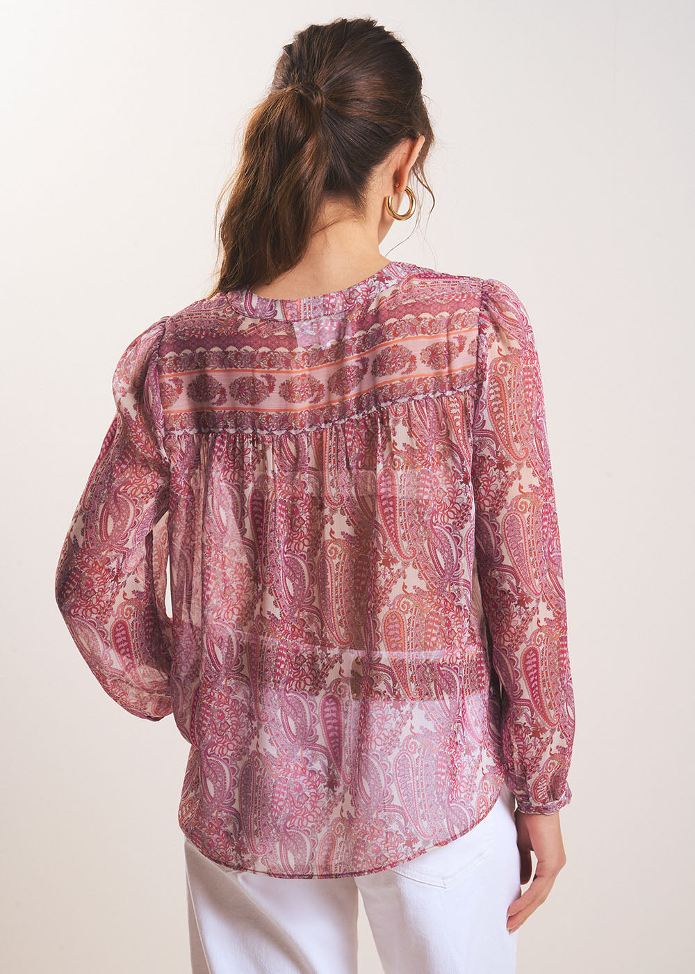 CINDILA Long-sleeved printed blouse - 3 - Sud Express - Sud Express