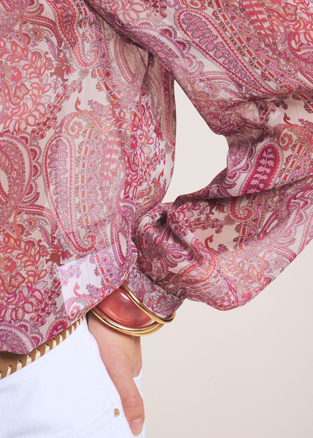 CINDILA Long-sleeved printed blouse - 4 - Sud Express - Sud Express