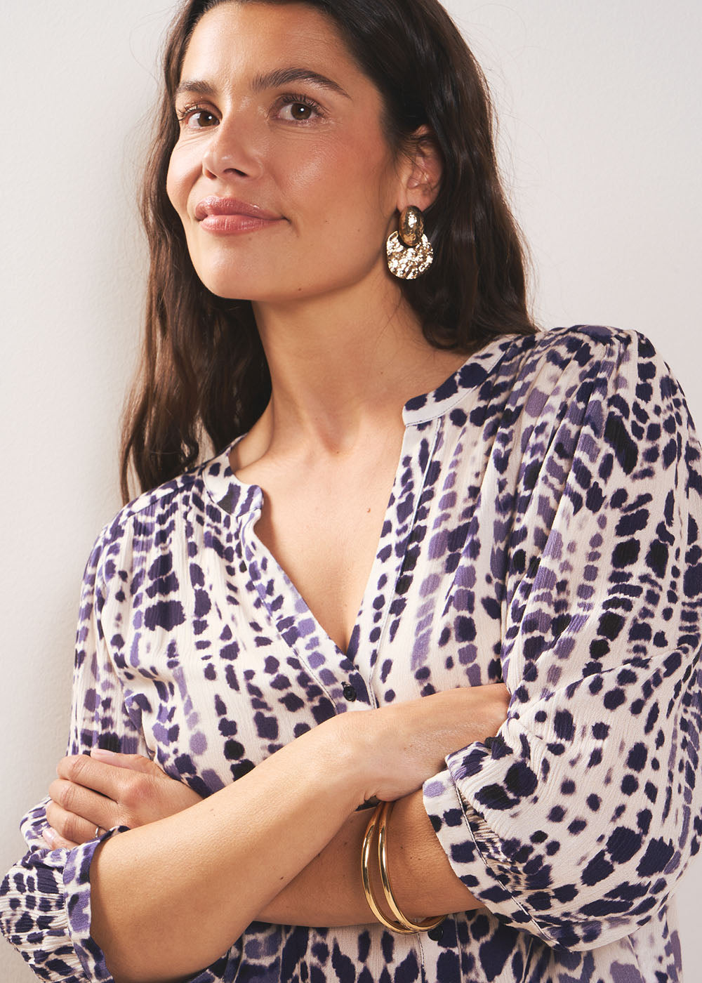 Ikat Leopard Print Blouse - Sud Express - 5 - Sud Express