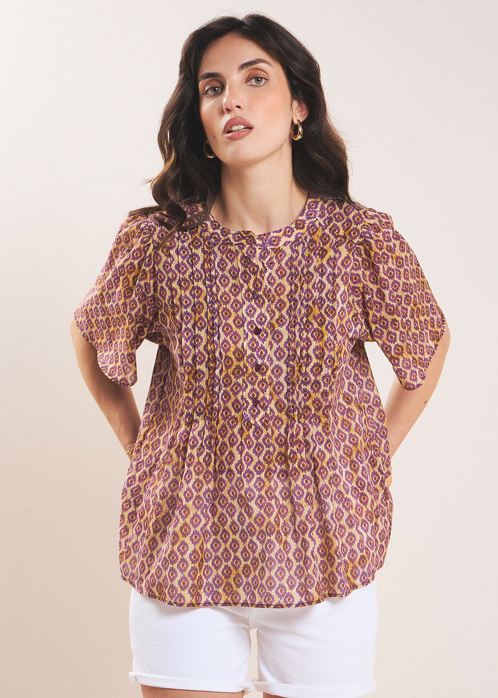 TIPALO Graphic printed blouse - 1 - Sud Express - Sud Express