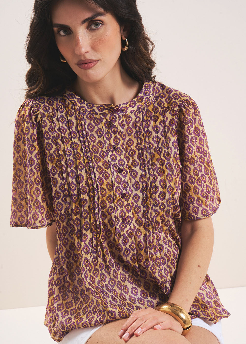 TIPALO Graphic printed blouse - 4 - Sud Express - Sud Express