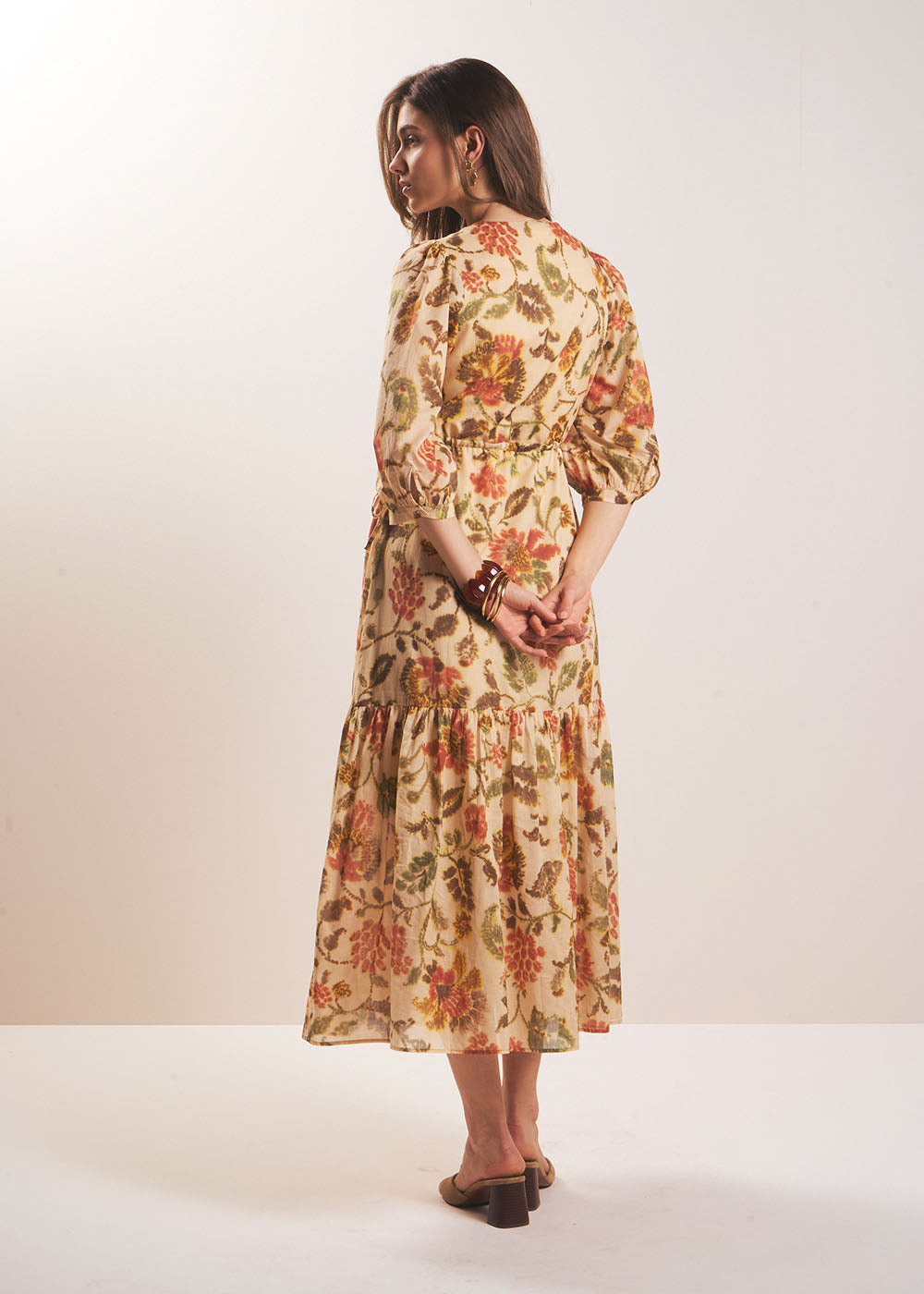 ROMBELINE Long floral print dress - 3 - Sud Express - Sud Express