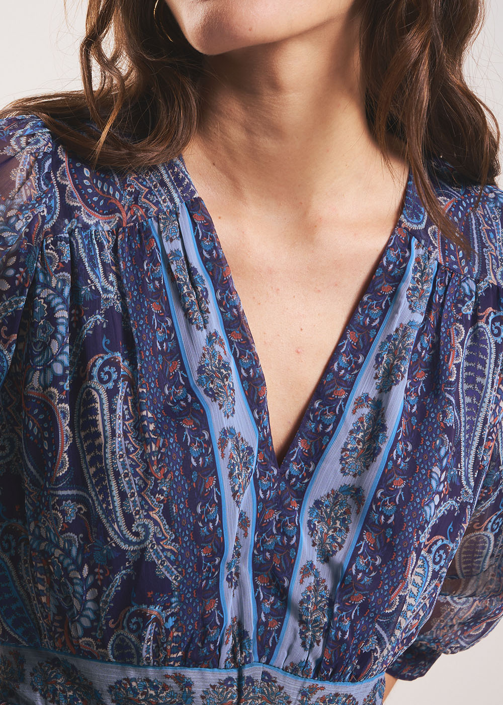 RINDILA Long printed dress with ruffles - 2 - Sud Express - Sud Express