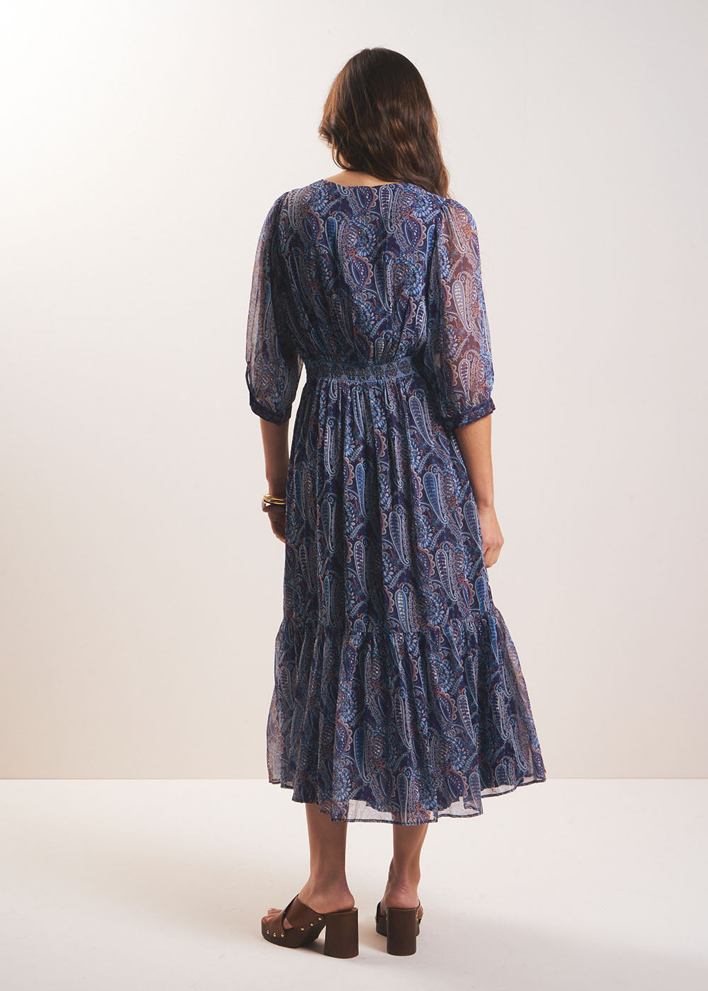 RINDILA Long printed dress with ruffles - 3 - Sud Express - Sud Express