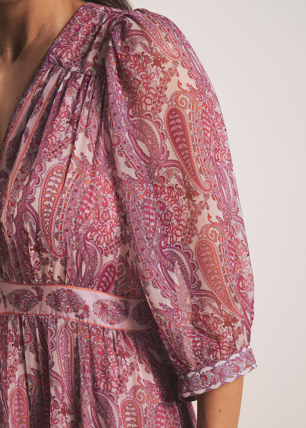 RINDILA Long printed dress with ruffles - 4 - Sud Express - Sud Express