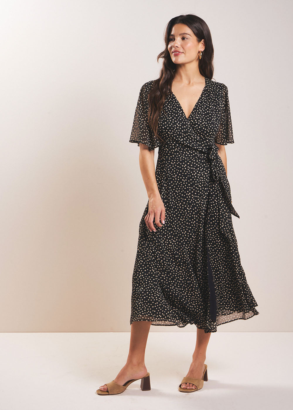 RAMALIA Printed wrap midi dress - 1 - Sud Express - Sud Express