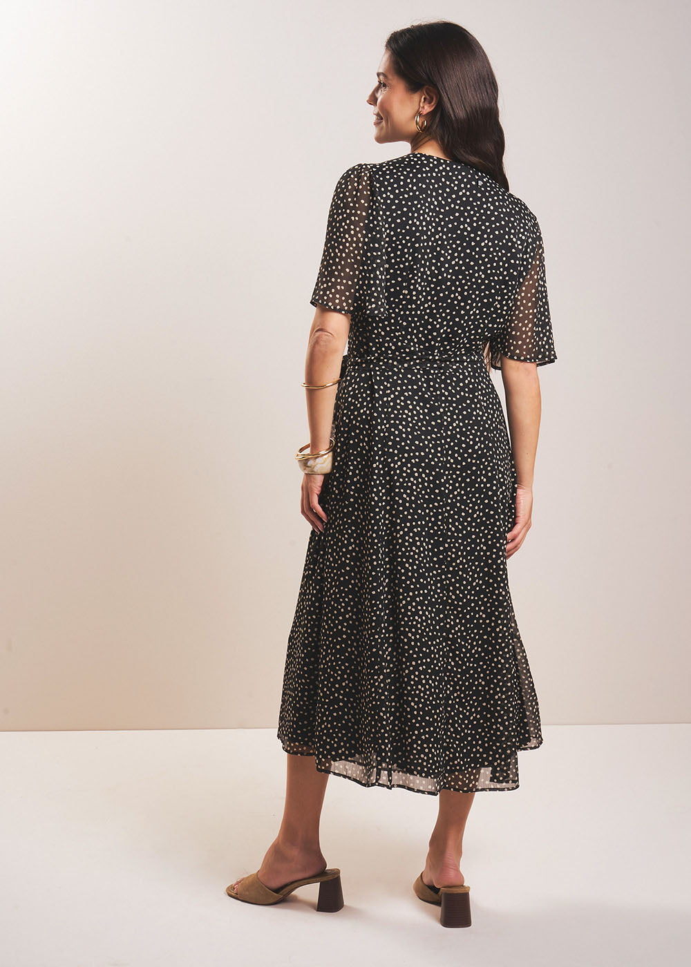 RAMALIA Printed wrap midi dress - 3 - Sud Express - Sud Express