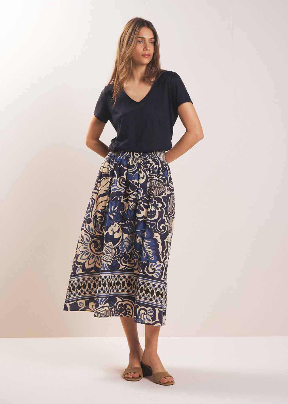 JALOHA Long floral print skirt - 1 - Sud Express - Sud Express