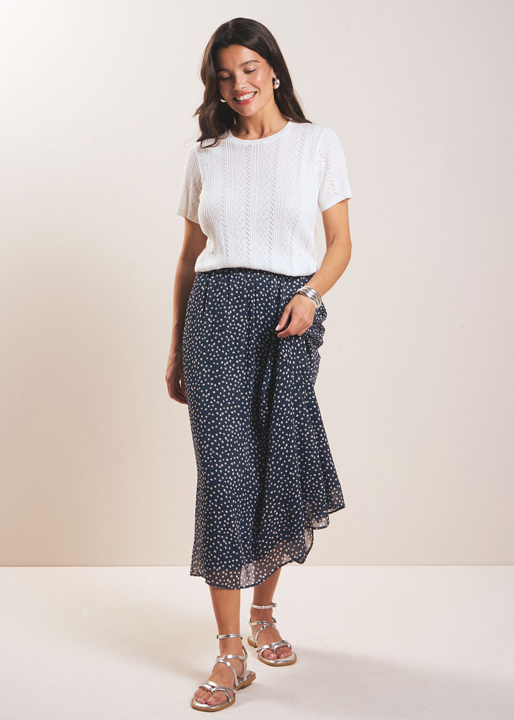 JALOLY Long flowing printed skirt - 1 - Sud Express - Sud Express