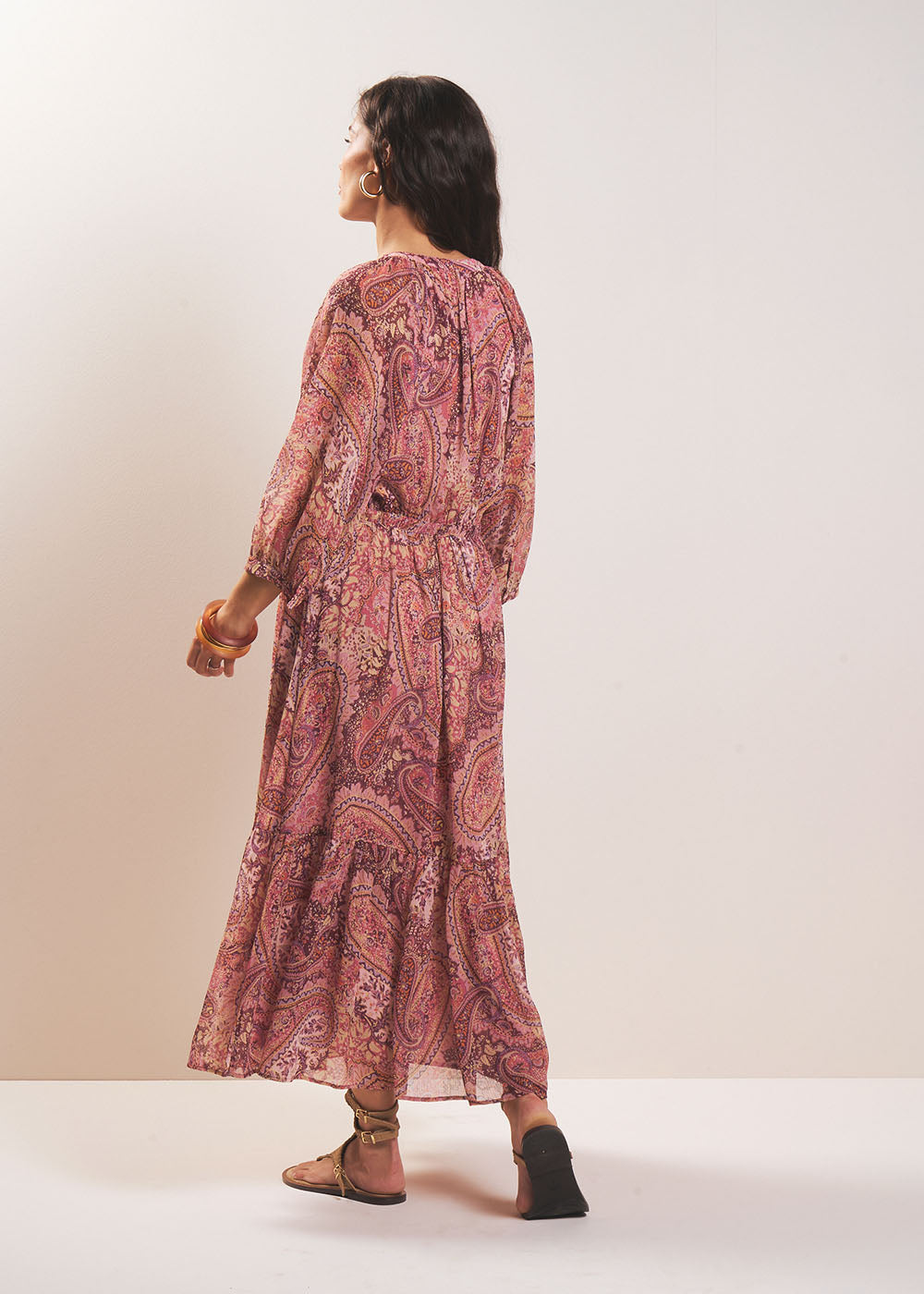 REKA Midi dress with paisley print - 3 - Sud Express - Sud Express