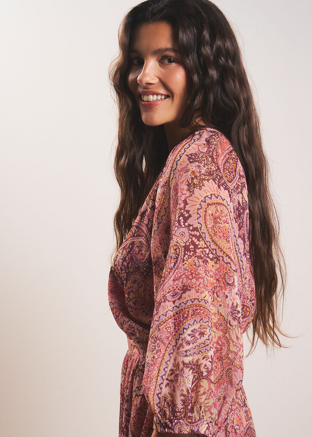 REKA Midi dress with paisley print - 4 - Sud Express - Sud Express