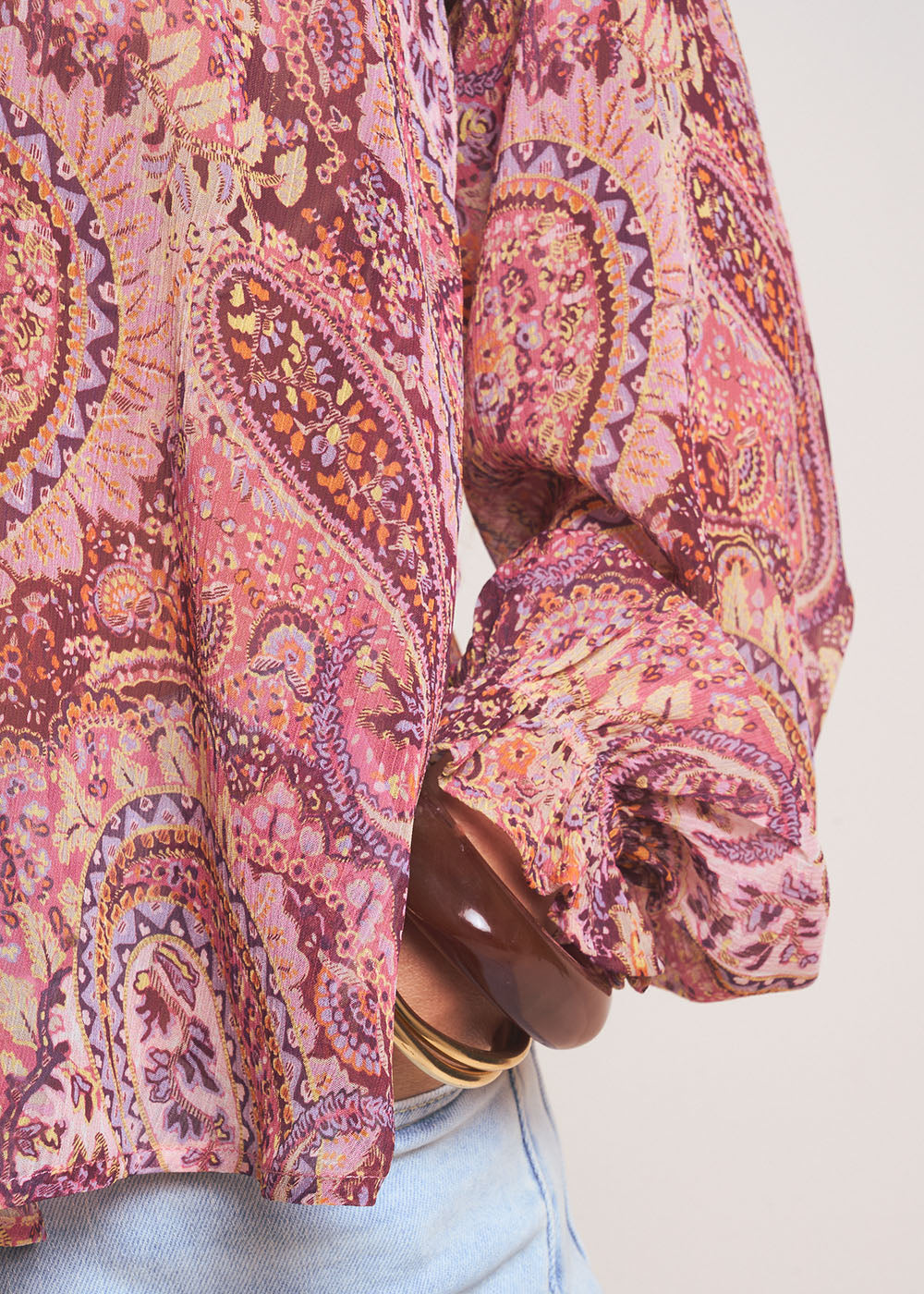 TEKA Victorian collar blouse with paisley print - 4 - Sud Express - Sud Express