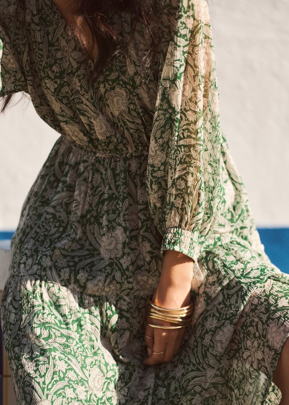 RALILIE Long printed dress with ruffles - 3 - Sud Express - Sud Express
