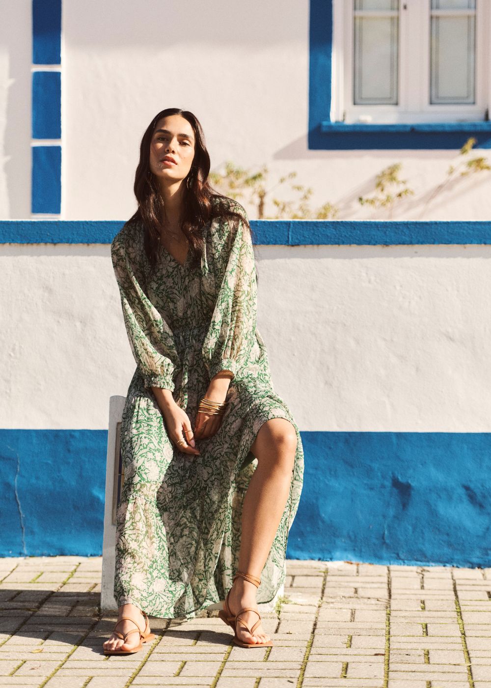 RALILIE Long printed dress with ruffles - 2 - Sud Express - Sud Express