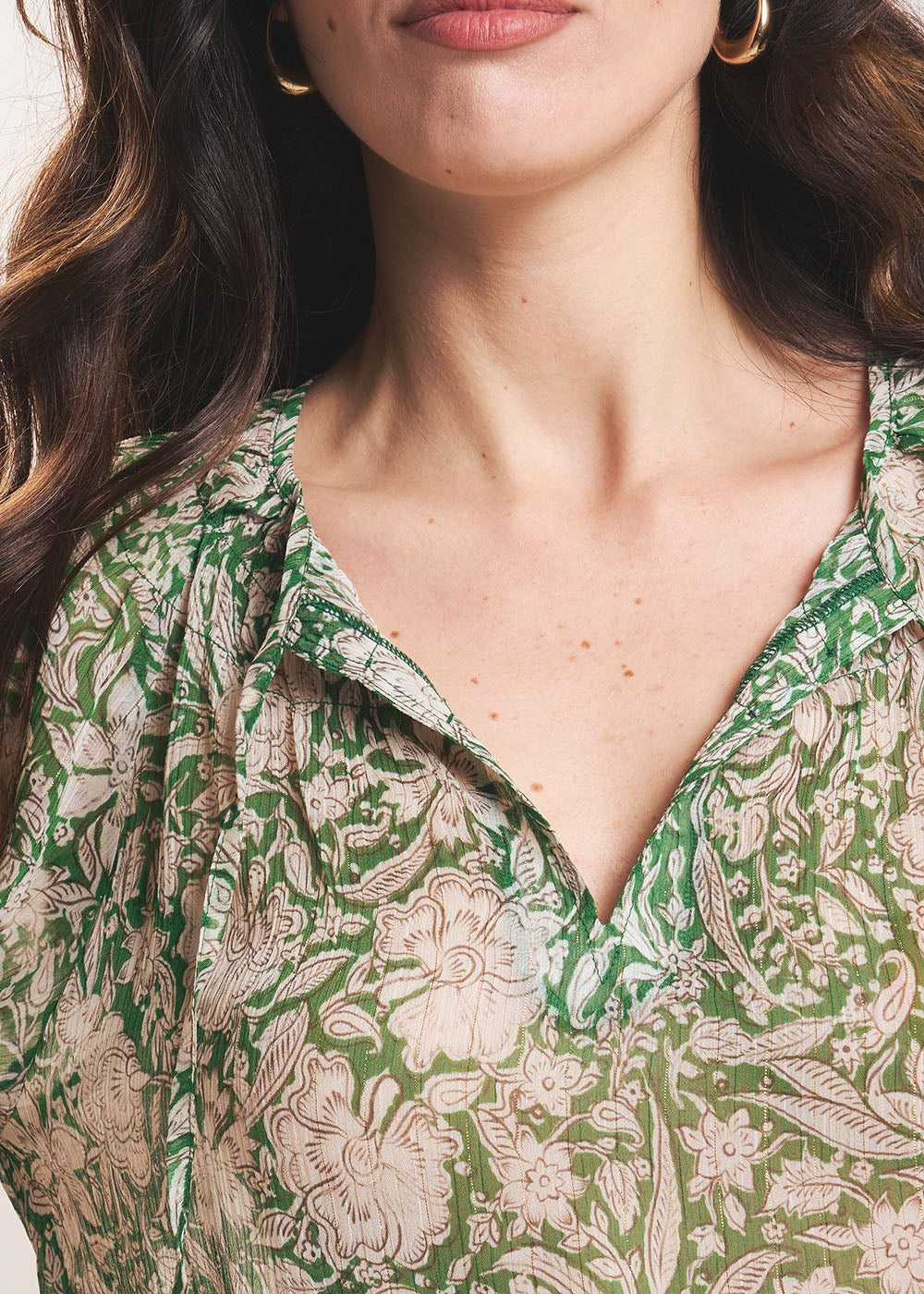 TALILIE Printed smocked blouse - 2 - Sud Express - Sud Express