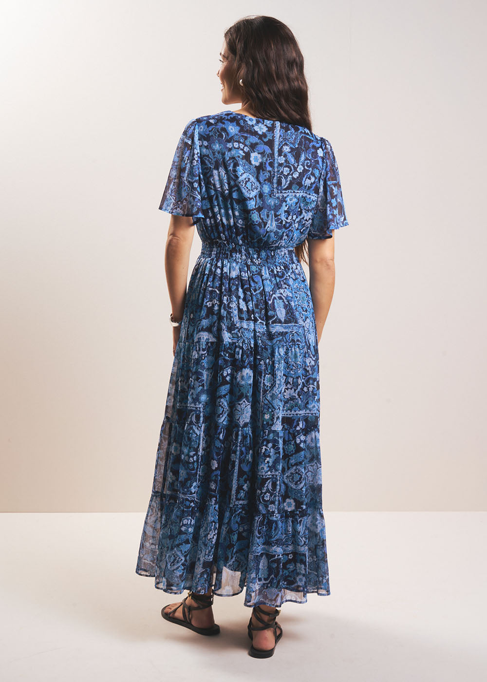 RALENTINIE Long Paisley Print Dress - 3 - Sud Express - Sud Express