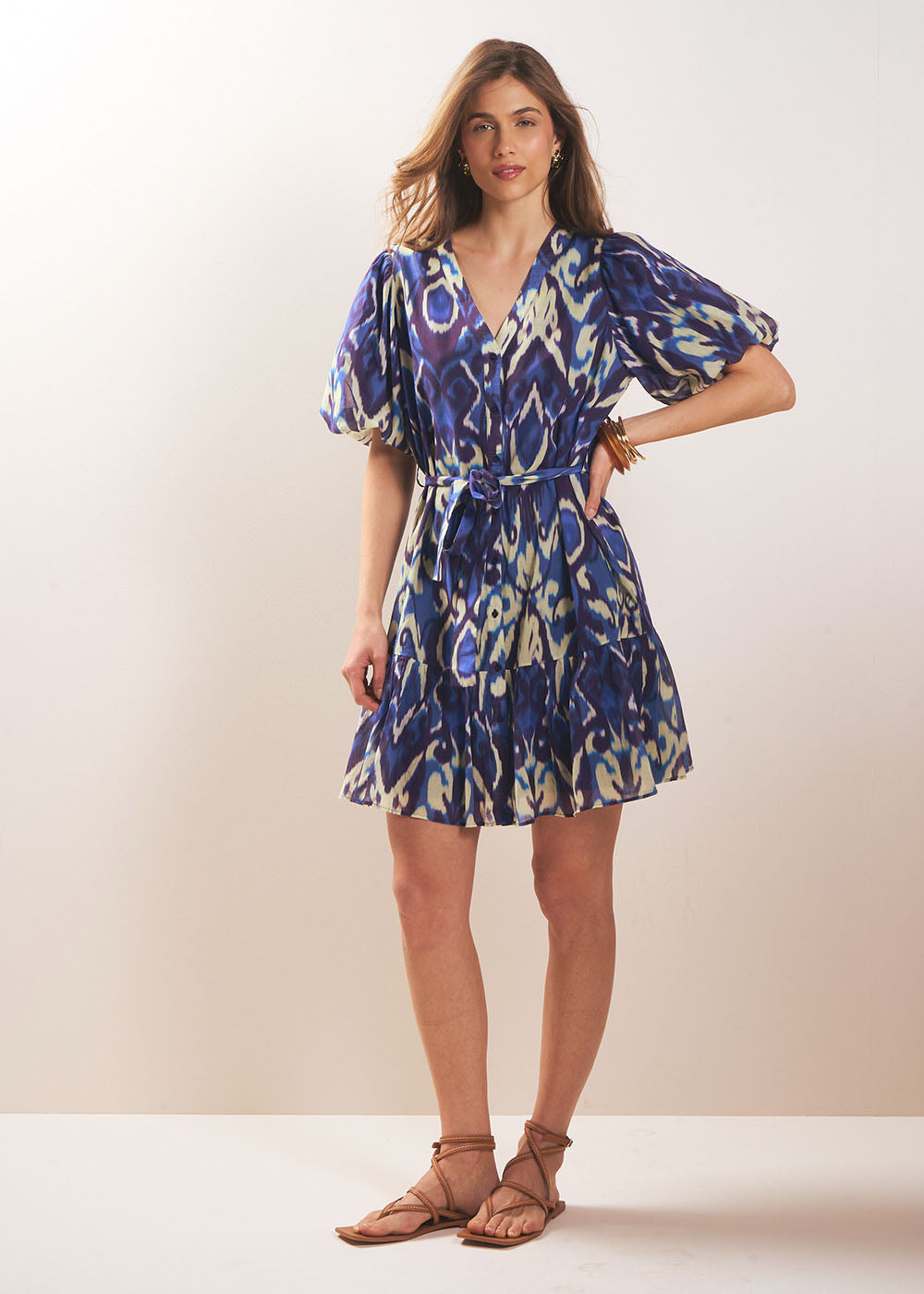 RYLLO Short Ikat Print Dress - 1 - Sud Express - Sud Express