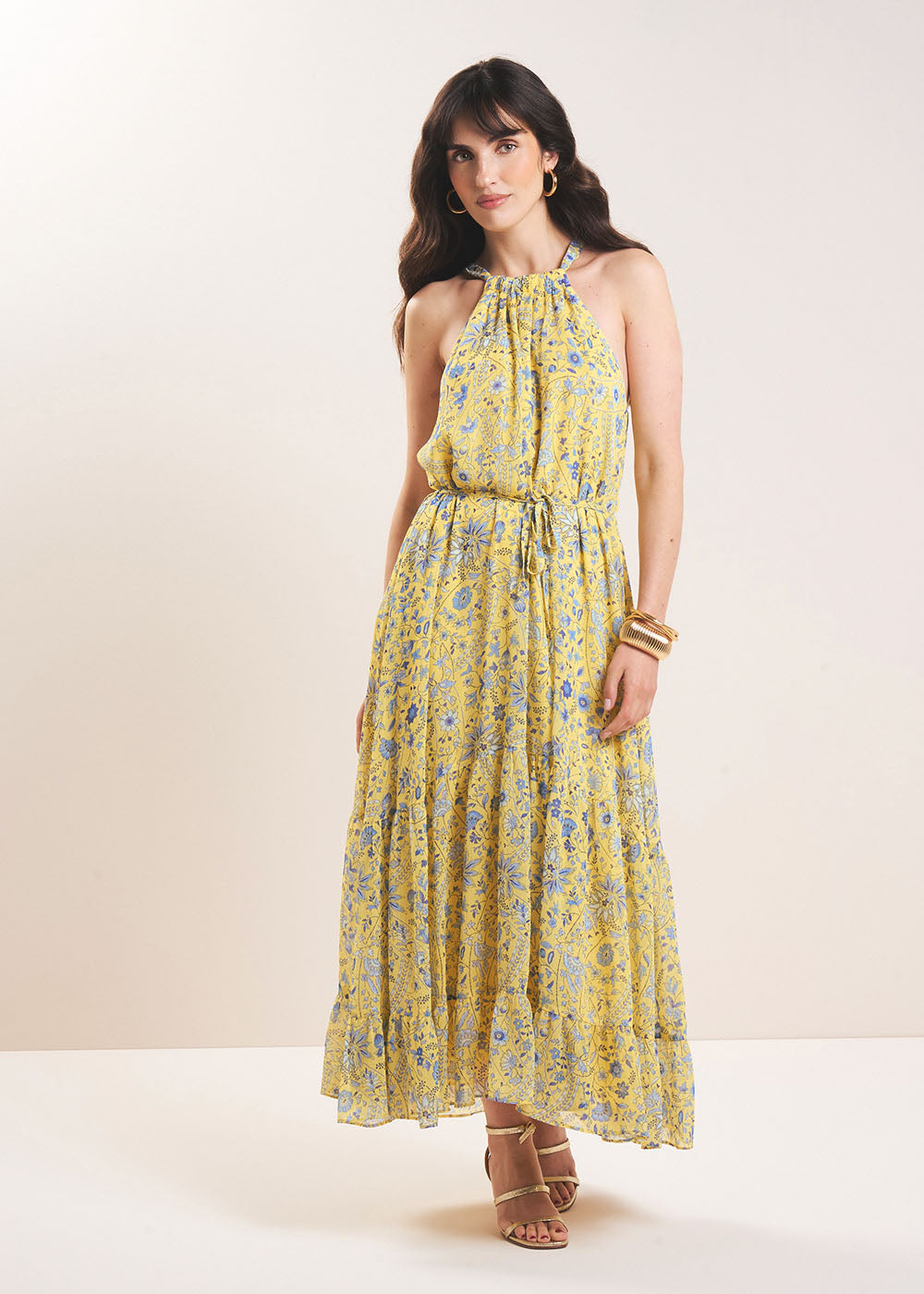 REMINIA Long printed dress with a high neck - 1 - Sud Express - Sud Express