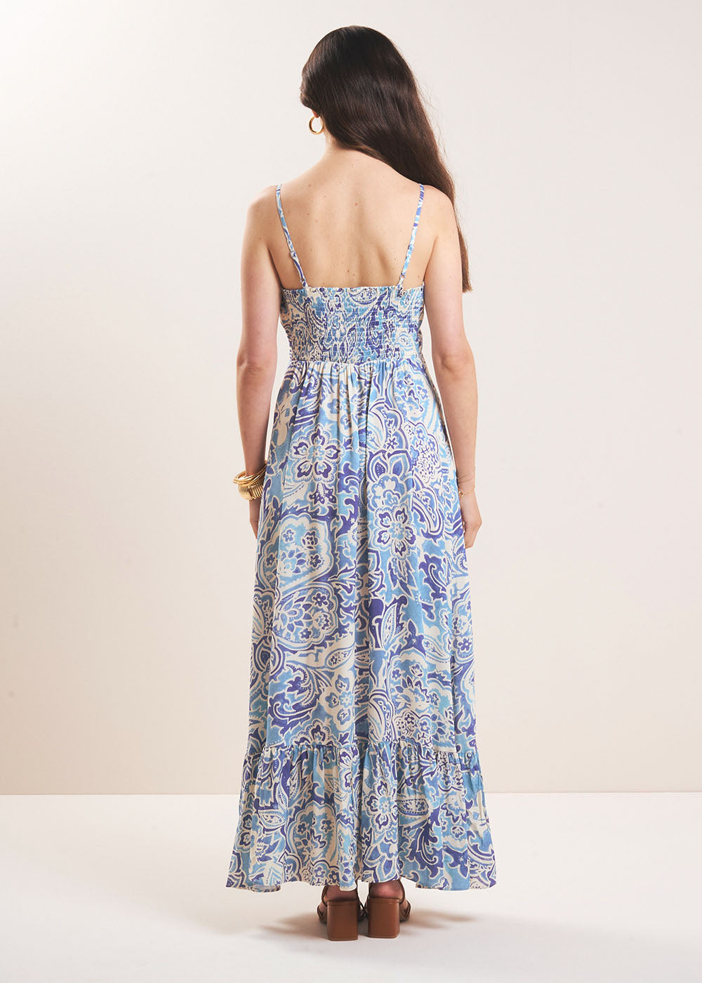 RADALINA Long printed dress with straps - 3 - Sud Express - Sud Express