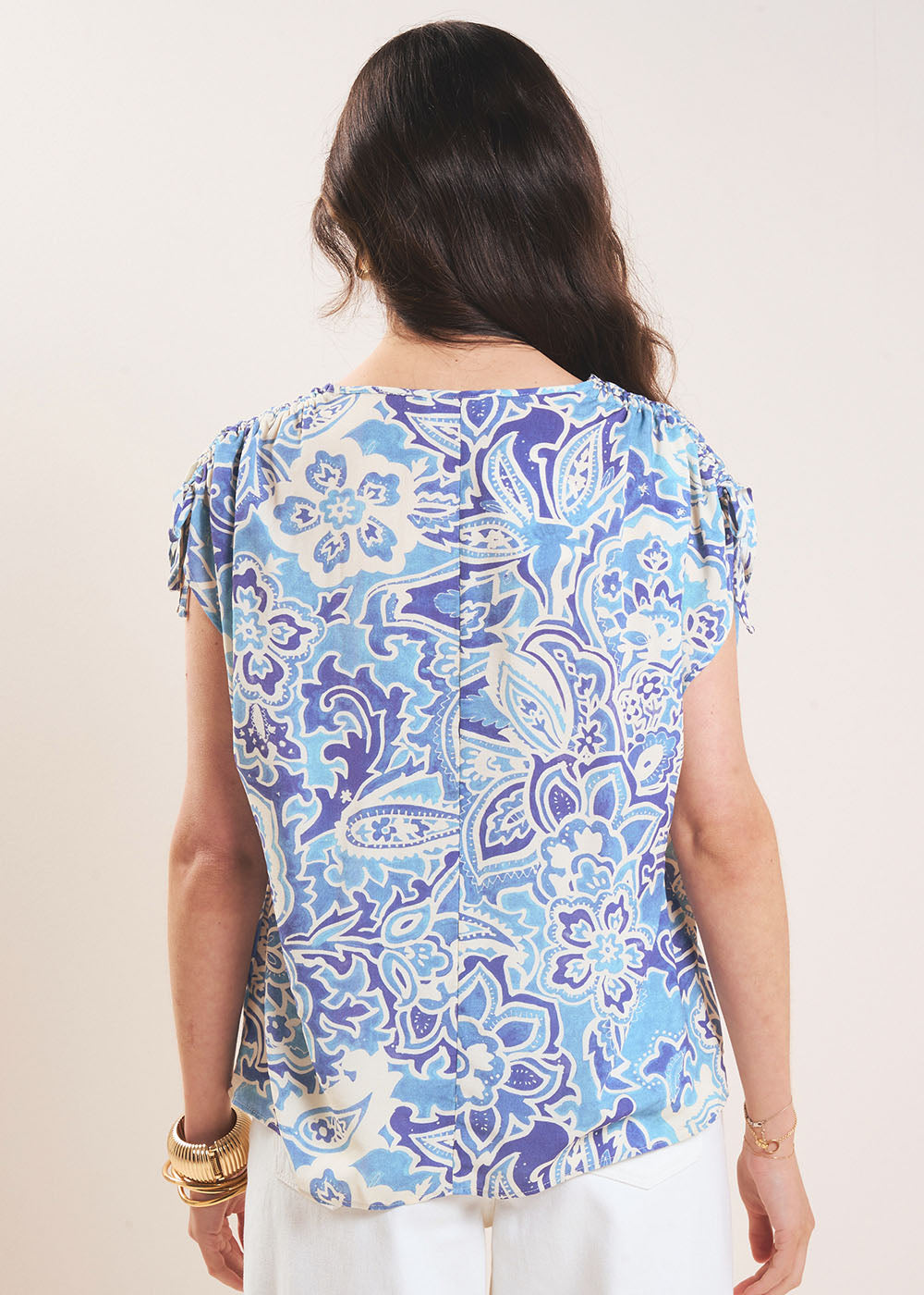 TADALINA Flared printed top - 3 - Sud Express - Sud Express