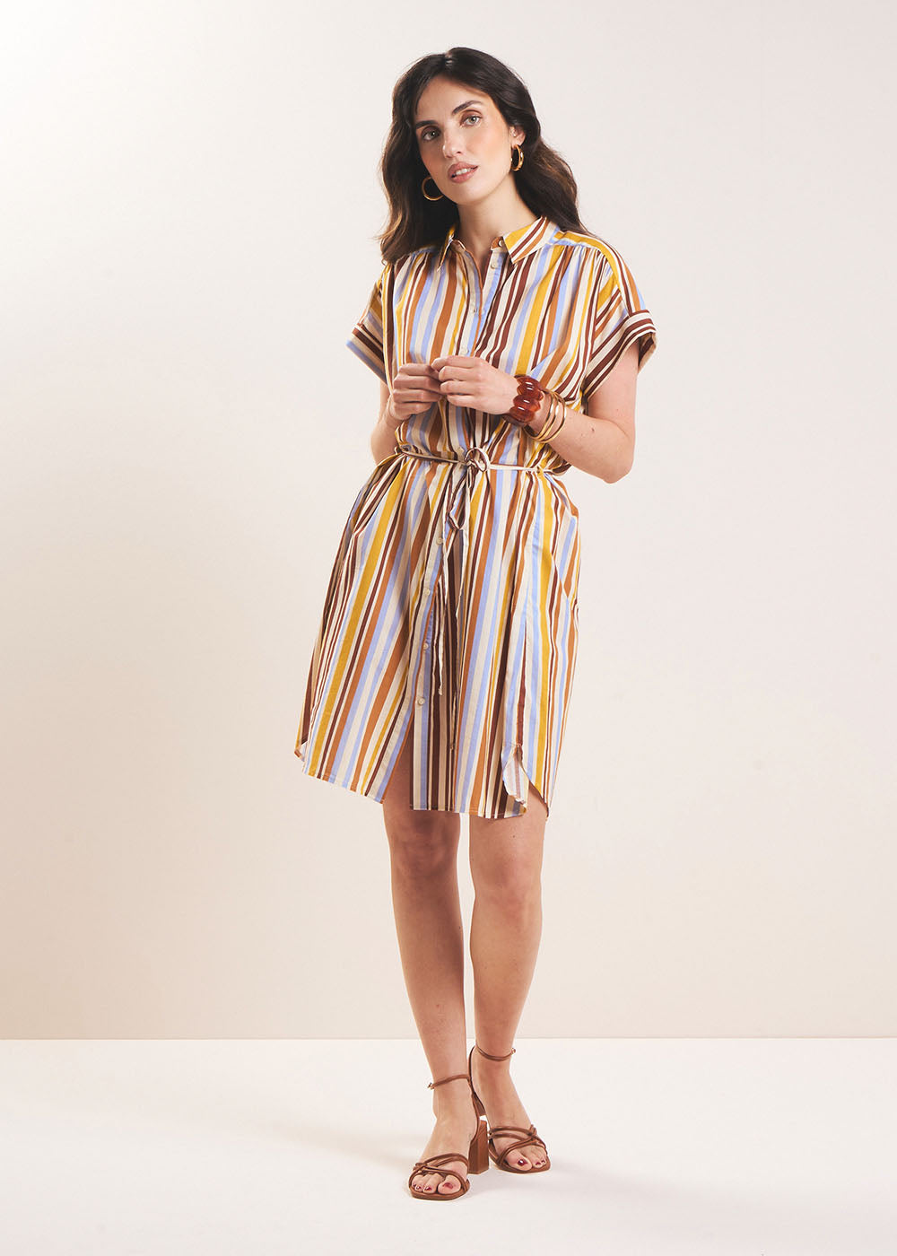 RAMEA Striped short dress - 1 - Sud Express - Sud Express