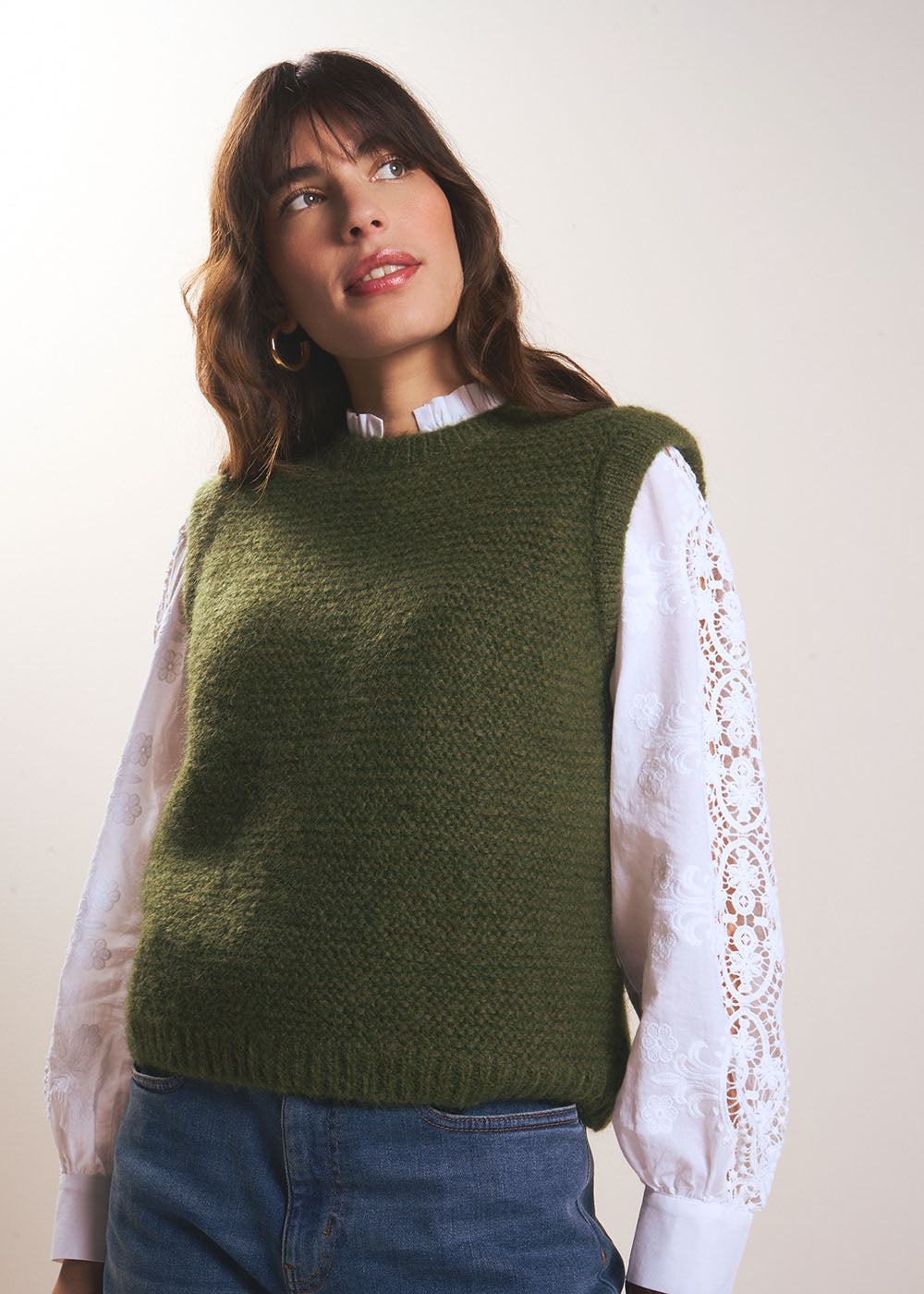 Sleeveless round neck sweater - Sud Express - 5 - Sud Express