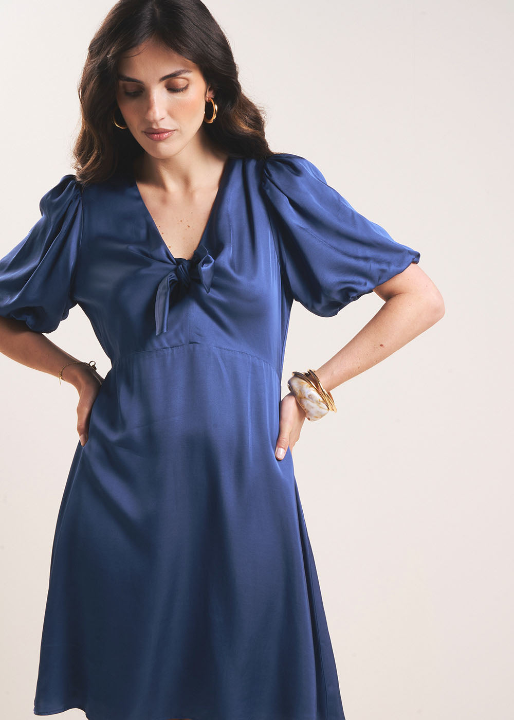 RISELE Short dress with a bow - 4 - Sud Express - Sud Express