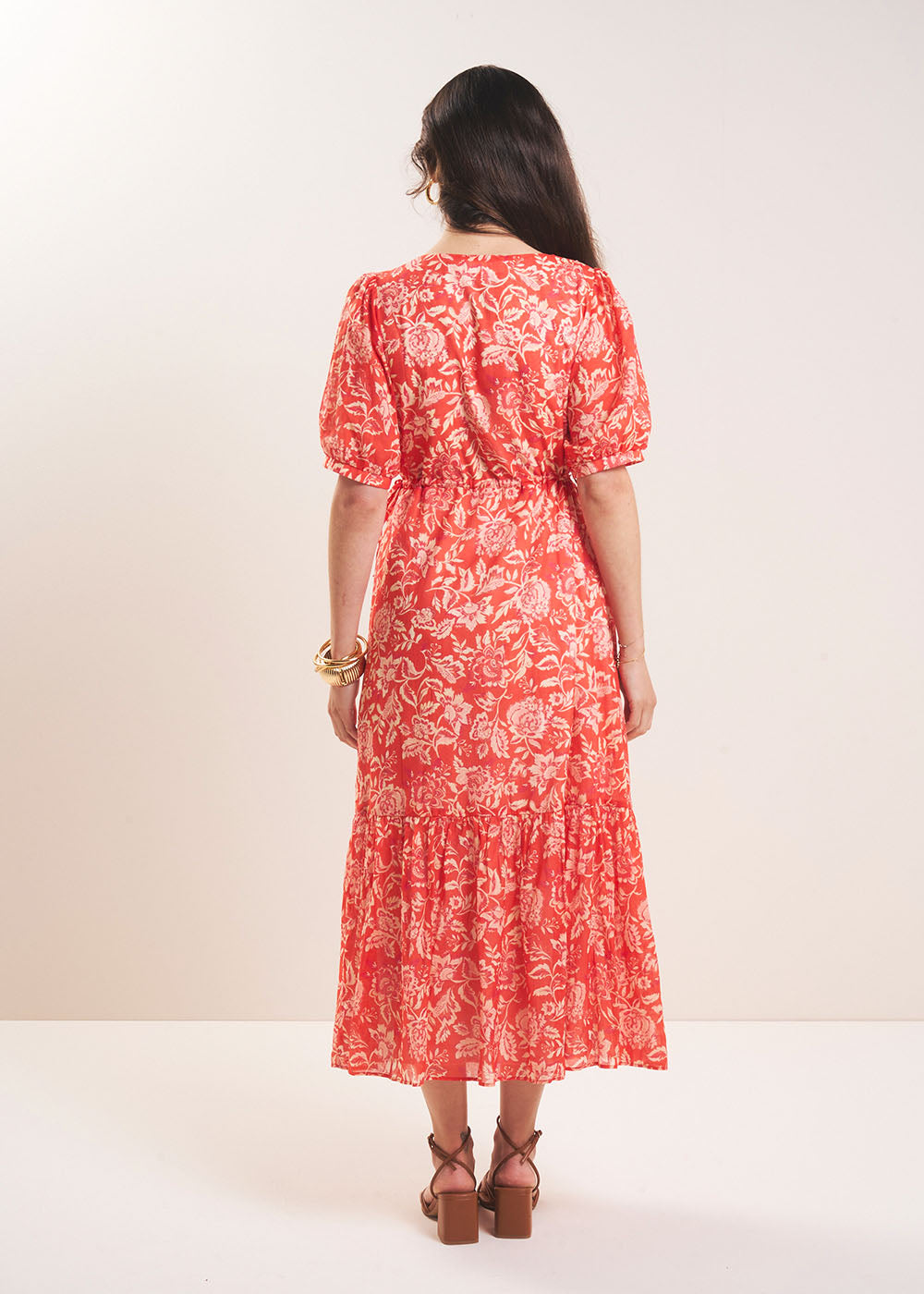 RALERMA Long dress with short balloon sleeves - 3 - Sud Express - Sud Express