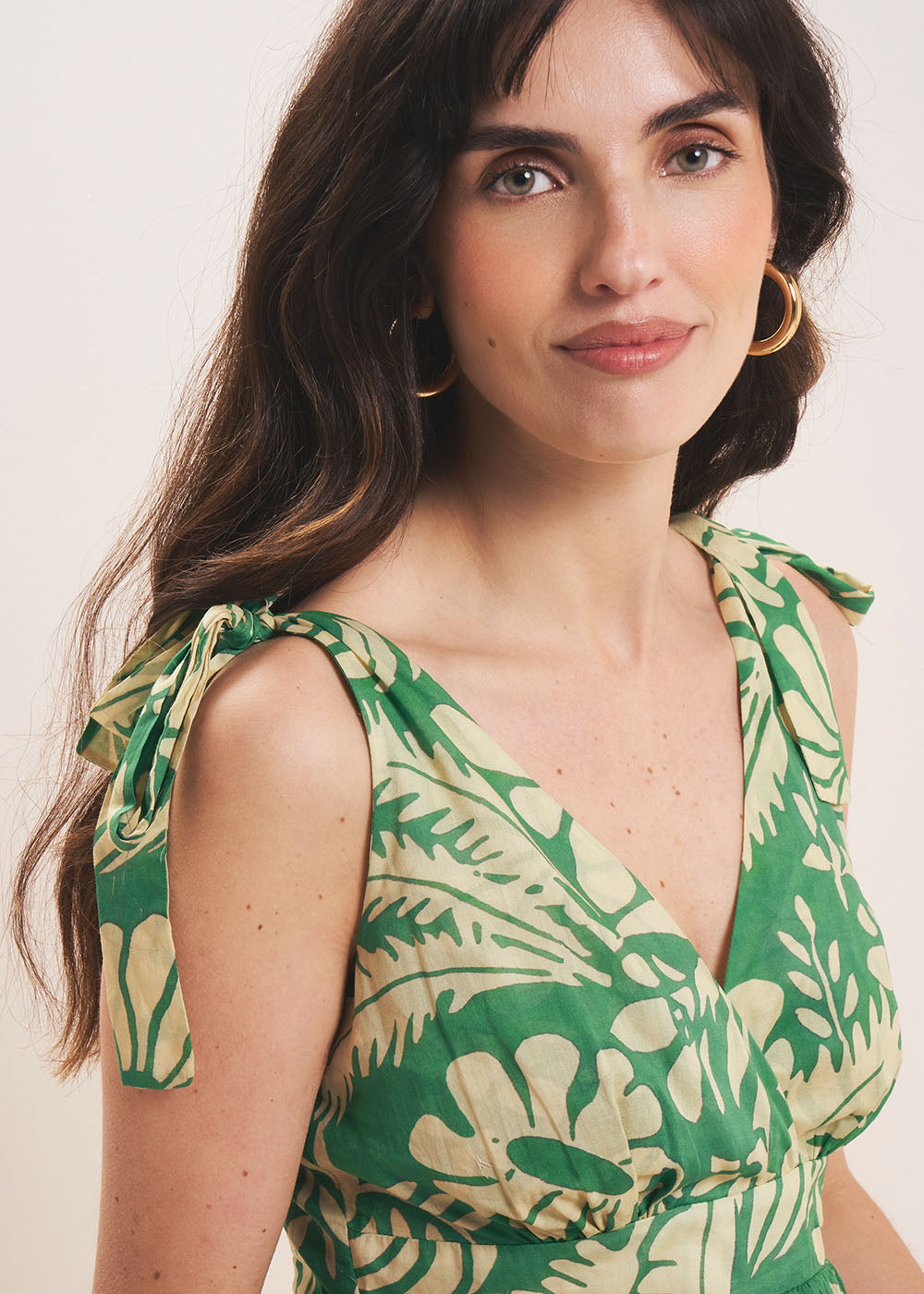ROLEYA Long printed dress with tied straps - 2 - Sud Express - Sud Express