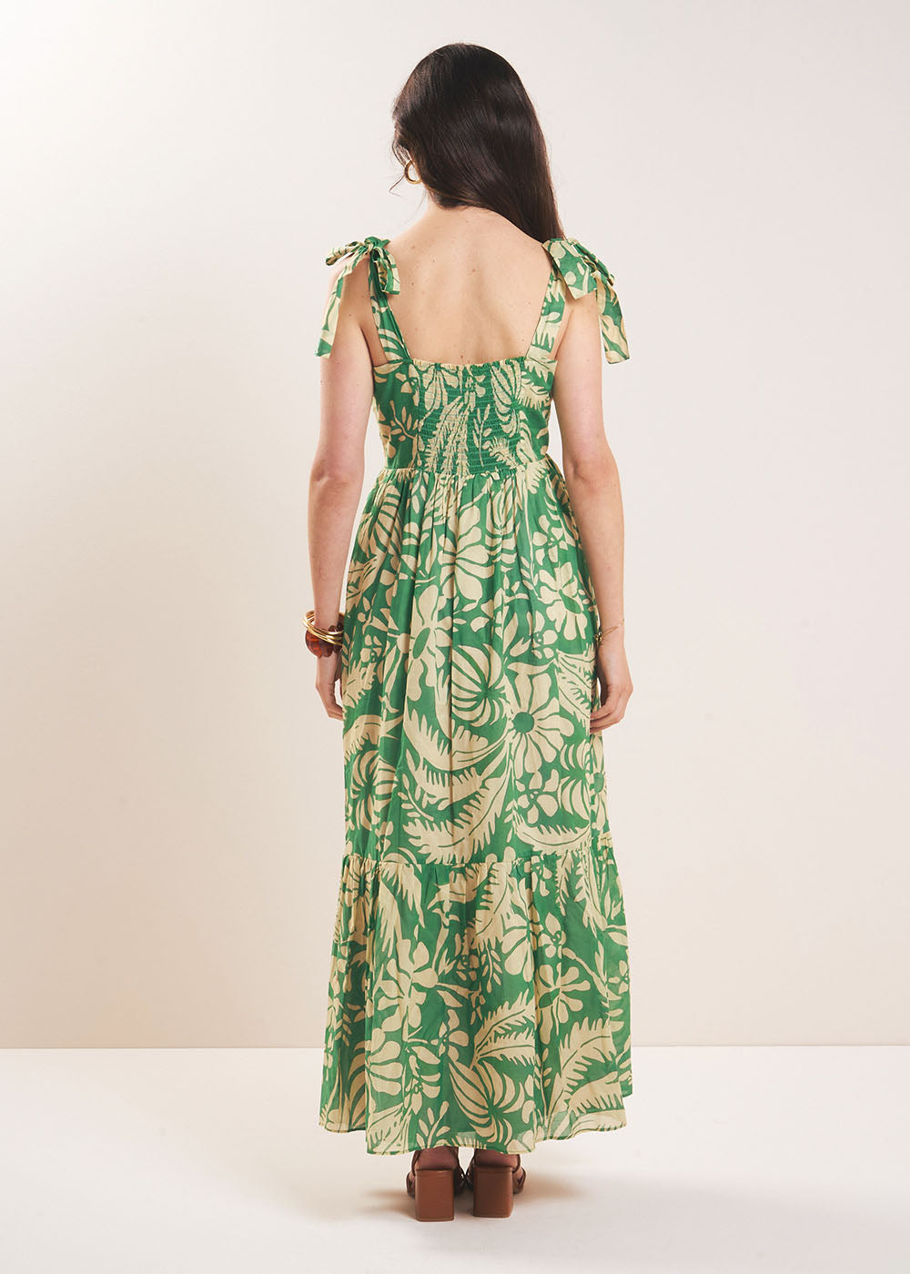 ROLEYA Long printed dress with tied straps - 3 - Sud Express - Sud Express