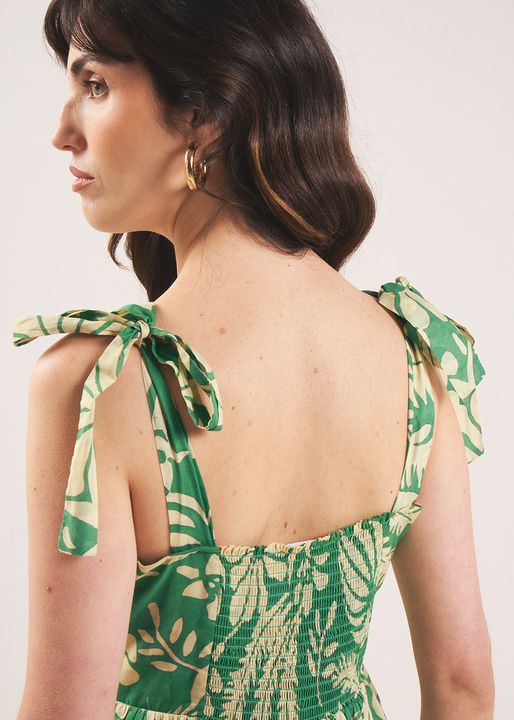 ROLEYA Long printed dress with tied straps - 4 - Sud Express - Sud Express