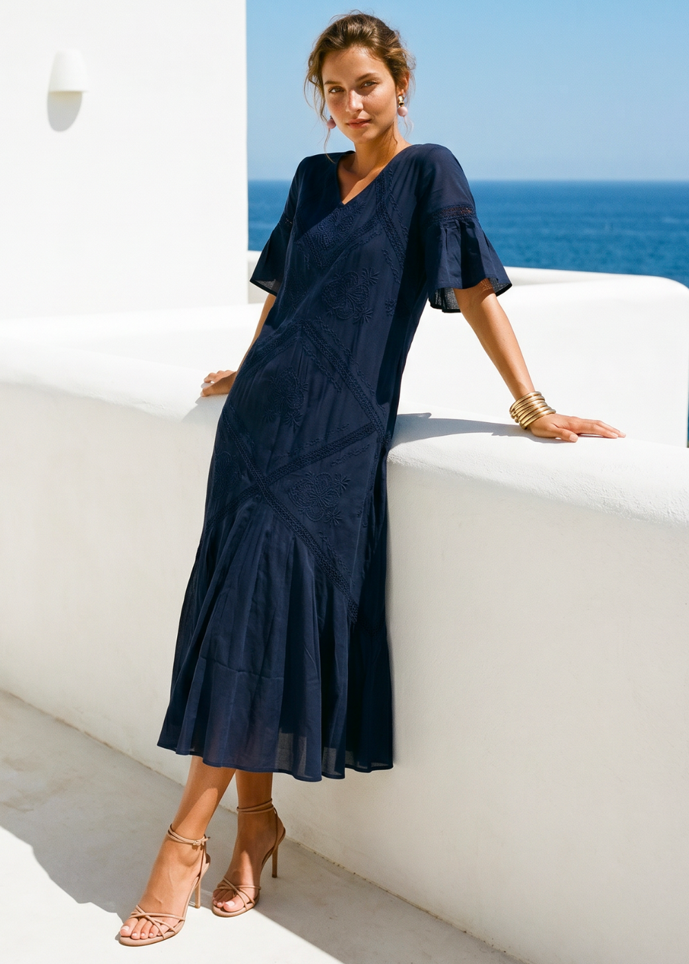 RAUSE Embroidered long dress - 1 - Sud Express - Sud Express