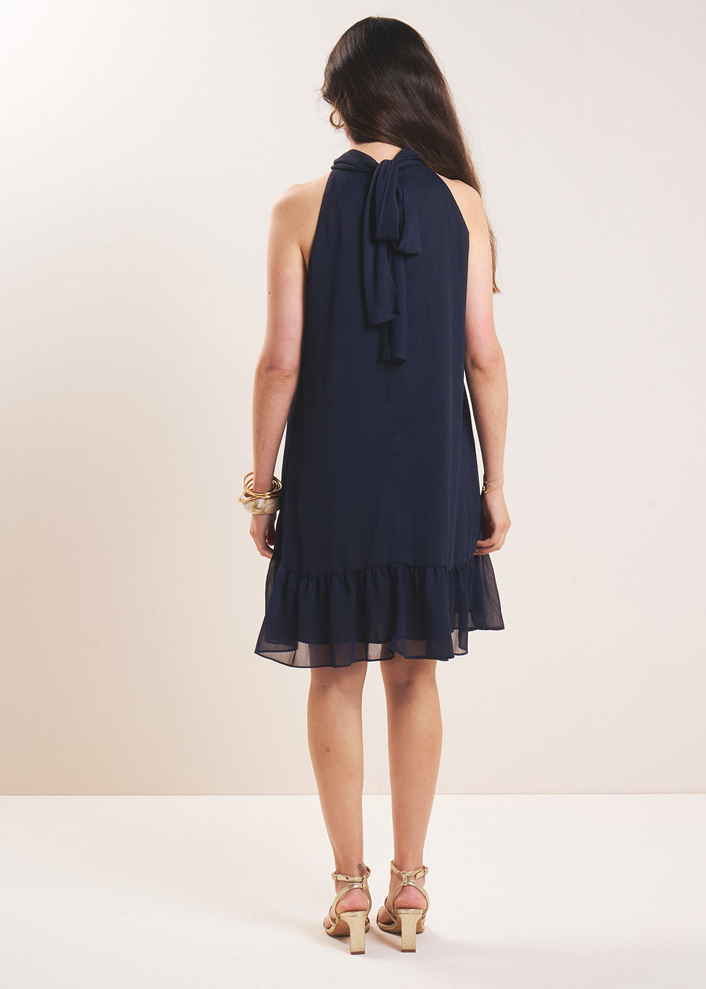 RAMELINE Short tie-neck dress - 3 - Sud Express - Sud Express
