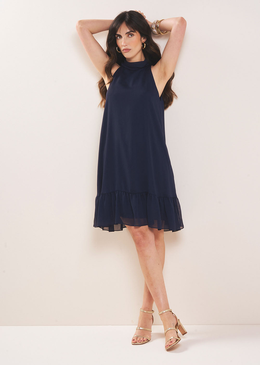 RAMELINE Short tie-neck dress - 4 - Sud Express - Sud Express