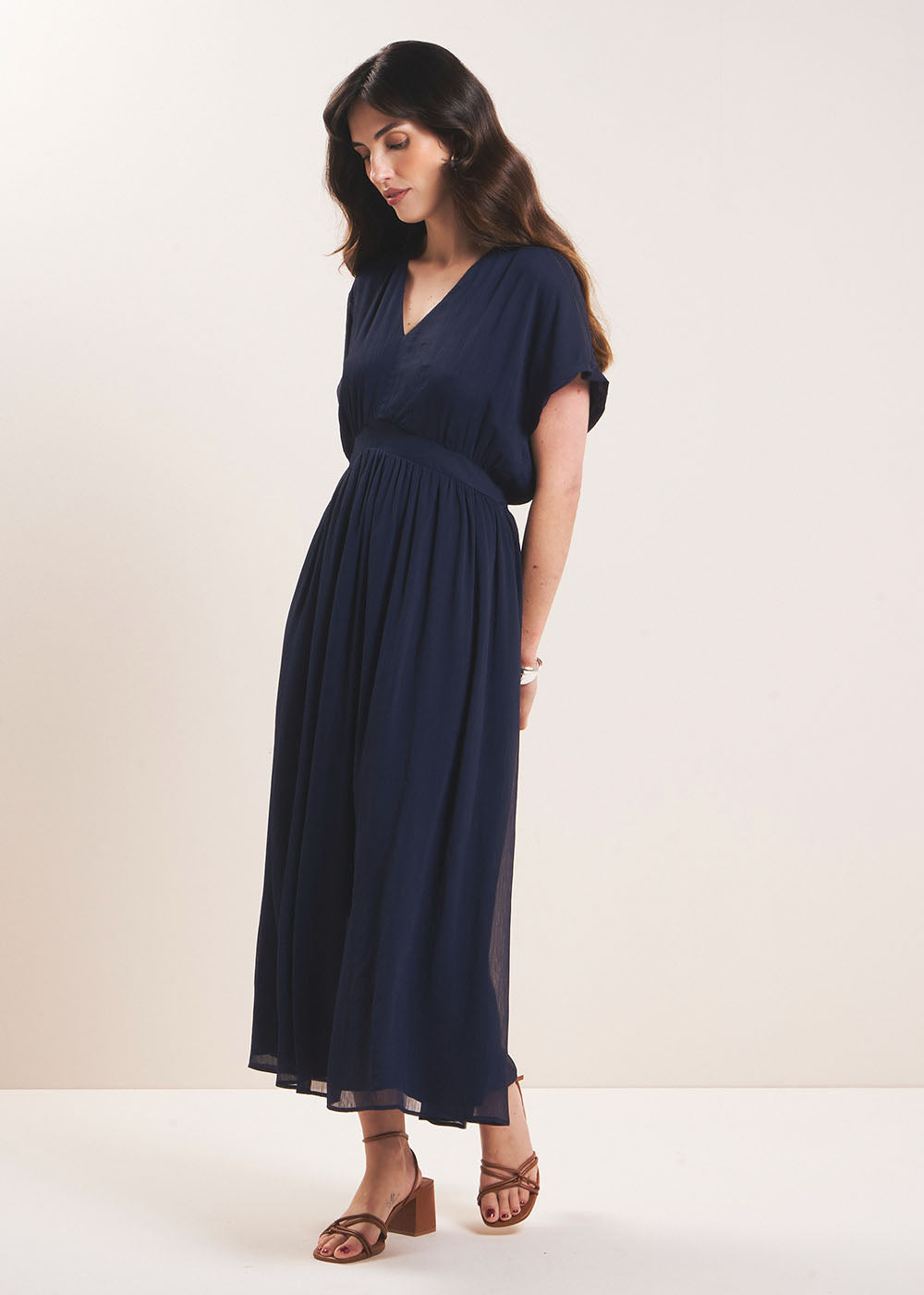 RAMELYA Long dress V neck - 1 - Sud Express - Sud Express