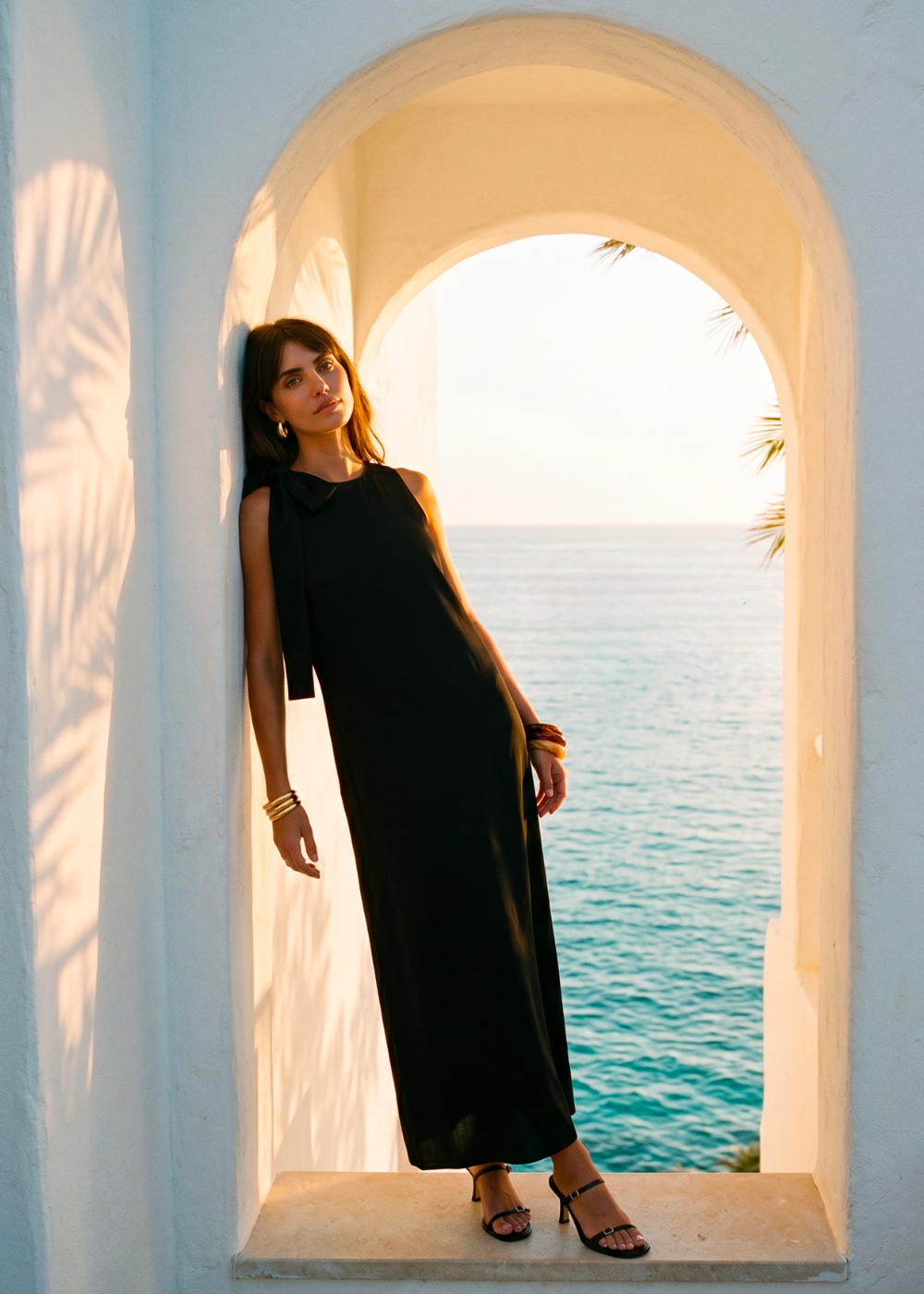 RAZALEE Satin maxi dress - 1 - Sud Express - Sud Express