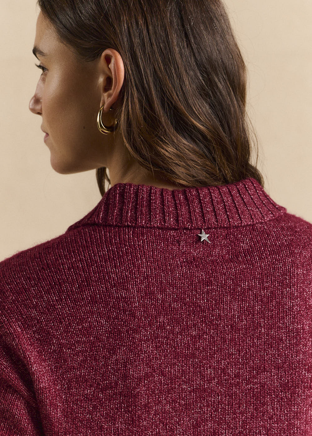 MILANETTE Ecru knitted polo-neck jumper - 4 - Sud Express - Sud Express